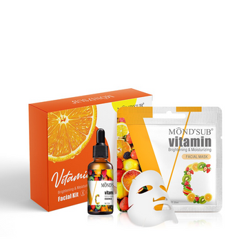 Mondsub Facial Kit - Vitamin B3 Hydrating, Vitamin E Anti-Aging, and Vitamin C Brightening Skincare Essentials